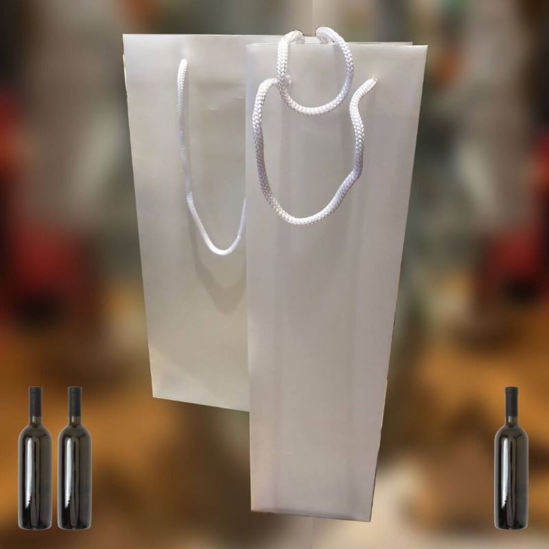 Geschenktasche für 1 Flasche | transparent