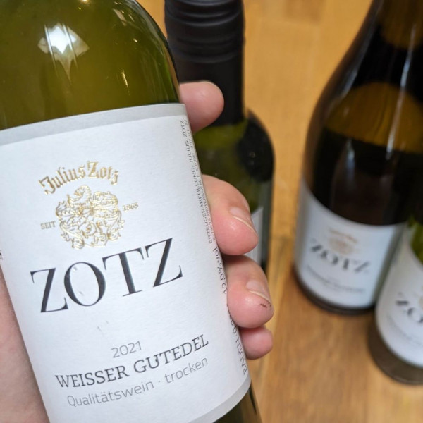 Zotz Weißer Gutedel QbA 2022 - Halbe Flasche -